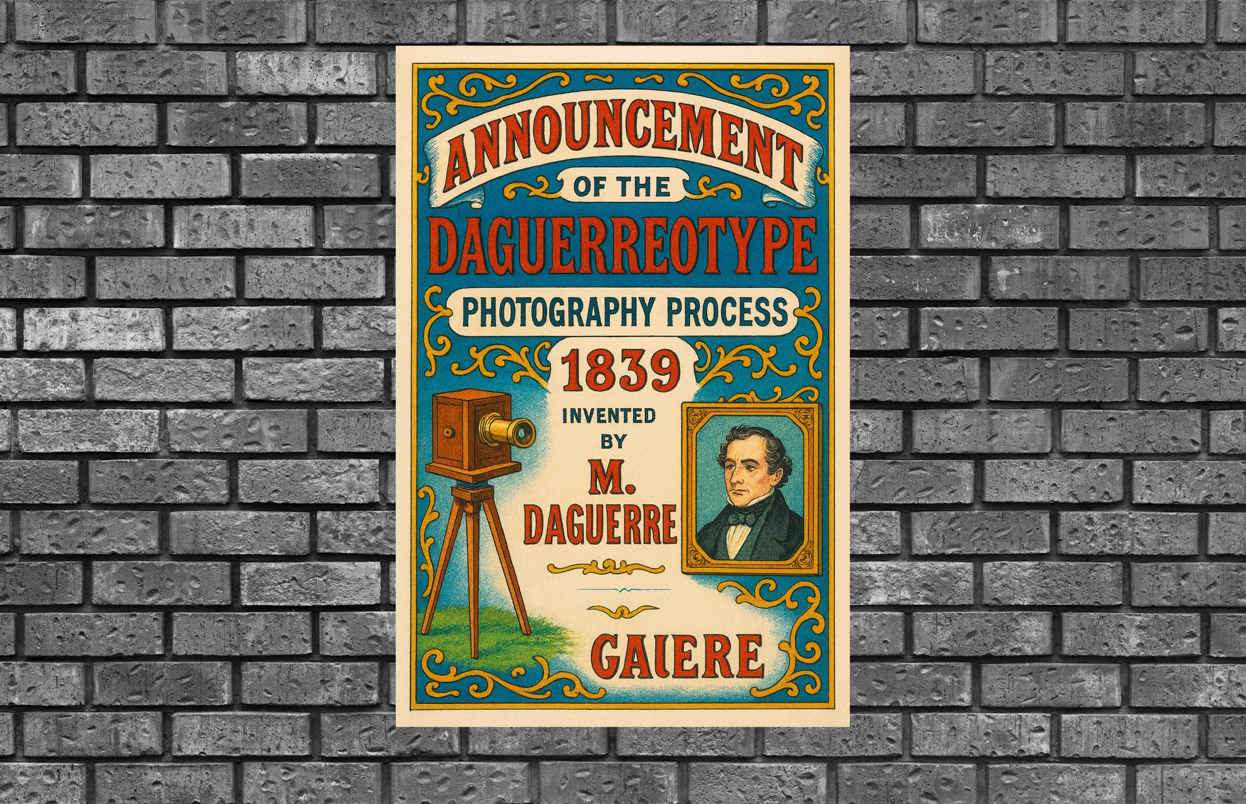 Announcement of Daguerrotype Photography (1839)