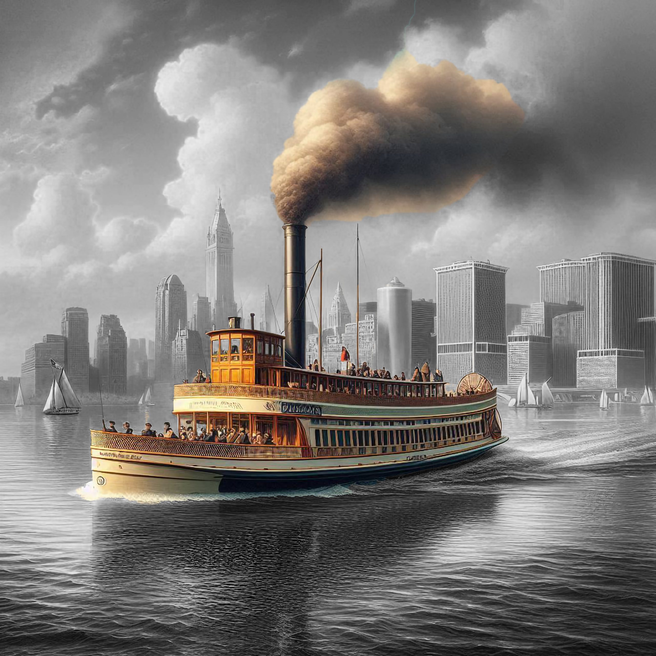 First Steam-Powered Ferry Begins Operation (1811)