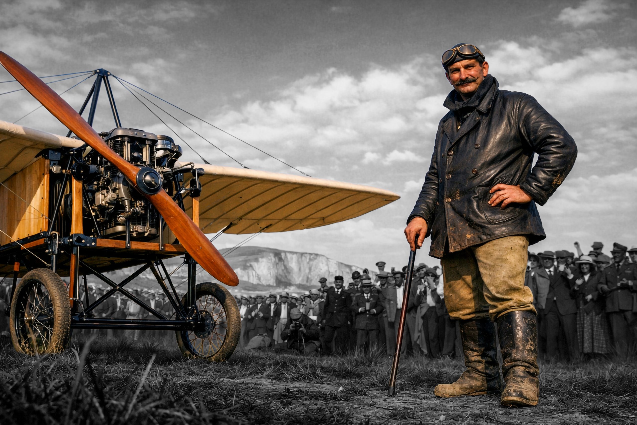 Louis Bleriot is the First Man to Fly Over the Channel (1909)